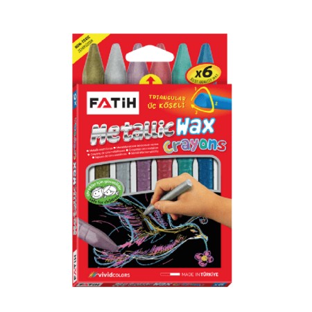 Wax Crayons Métallique  6 Couleurs FATIH