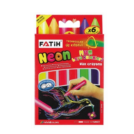 Wax Crayons Neon 6 Couleurs FATIH