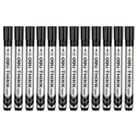 Marqueur pour tableau blanc CHISEL POINT NOIR [PQT 12]