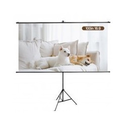 Ecran De Projection Trépied Deli 220x125Cm Blanc