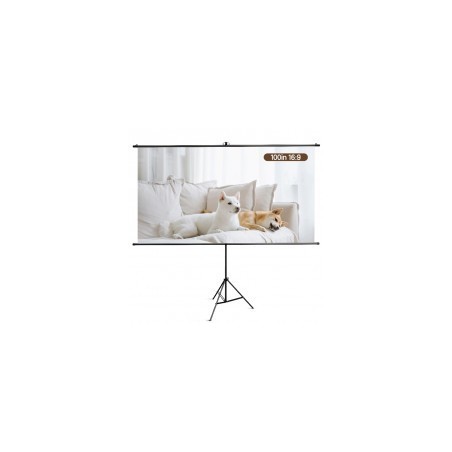 Ecran De Projection Trépied Deli 220x125Cm Blanc
