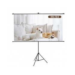 Ecran De Projection Trépied Deli 186x105Cm Blanc