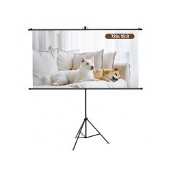 Ecran De Projection Trépied Deli 160 x92 Cm Blanc