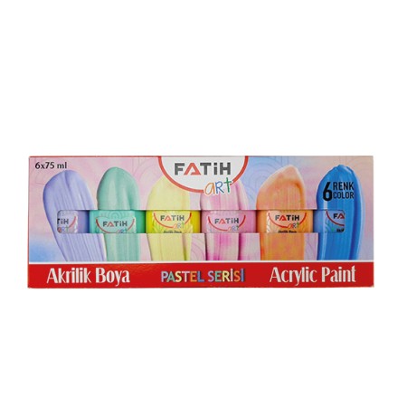 Boite Acrylique de 6 75 ml Pastel FATIH