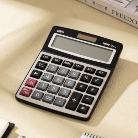 CALCULATRICE DE BUREAU 12D 171.2X134.5MM METAL ARGENTE