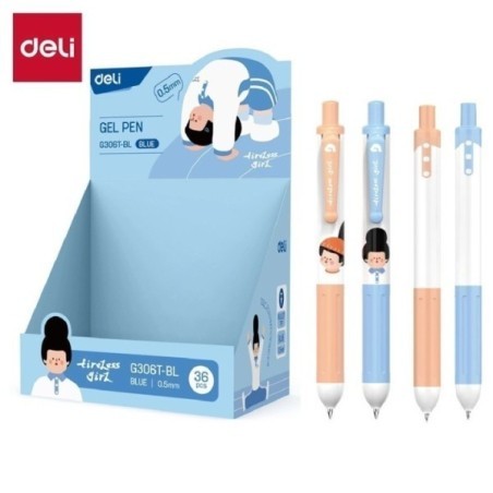 Stylo gel Deli-EG306T-BL