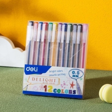Deli-EG119-12C Stylo Gel Cap à Pointe ogive 0