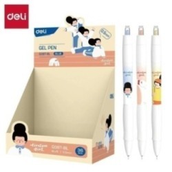 Stylo gel Deli-EG08T-BL [PREST 36] BLEU