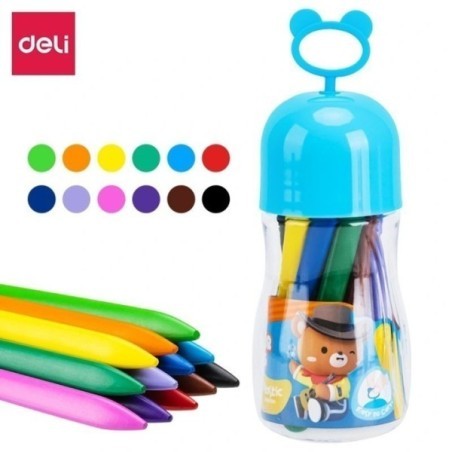 Crayon en plastique Deli-EC222-12