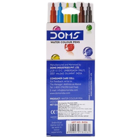 FEUTRE DE 6 AQUARELLE DOMS