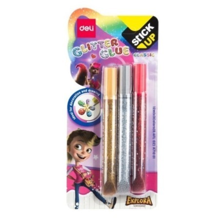 COLLE PAILLETE 3 COULEURS [12ML/TUBE]