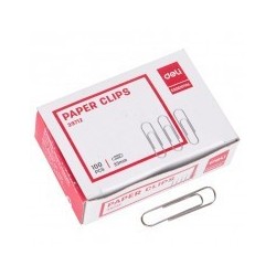 Boîte de 100 Trombones Deli E39712 33 mm