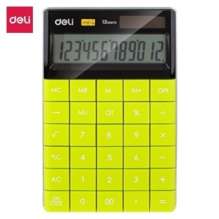 Deli-E1589 rouge Calculatrice moderne