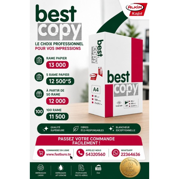 Papier BestCopy - A4 - Blanc