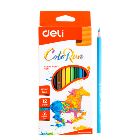Crayons de couleur 12/18 EC00100 WOOD-FREE